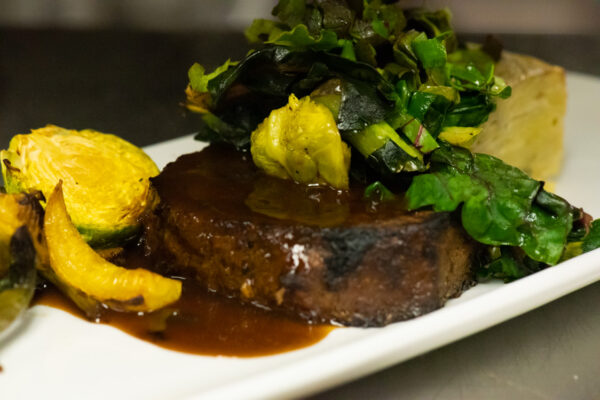 Paleo organic meatloaf with organic vegetables