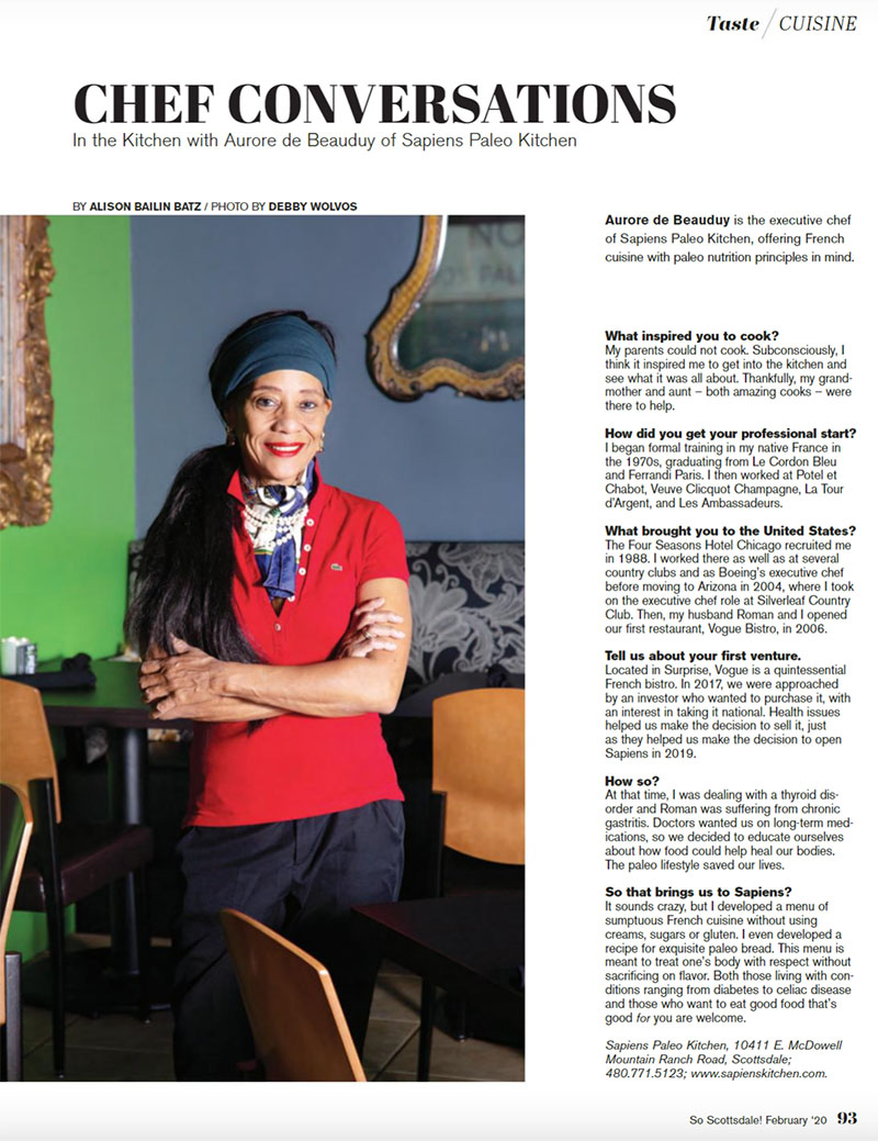 So Scottsdale article about Chef Aurore Sapiens Kitchen owner